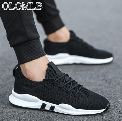 Men's Shoes Lightweight Sports Shoes Breathable Non-slip Casual Shoes Adult Shoes Zapatillas Hombre Black