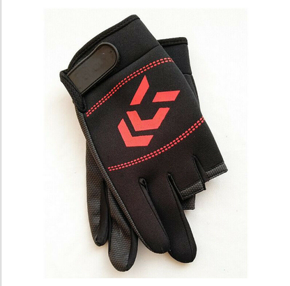 1 Pair Fishing Gloves Men Women Outdoor Fishing Anti-slip 3 Cut Finger Sports Fish Equipment Angling SBR Gloves
